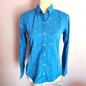 Abercrombie & Fitch Yes No Maybe So Poplin Fitted Shirt XS